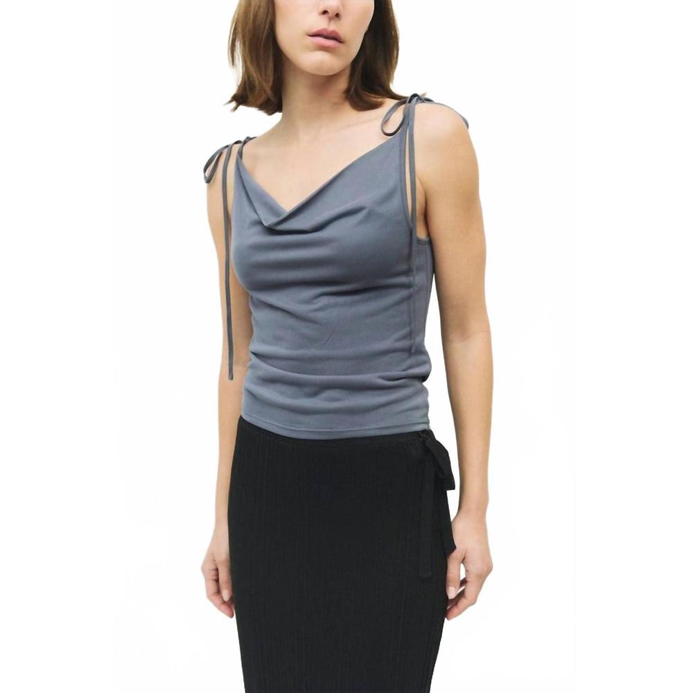 NEW ALL : ROW parker top in charcoal